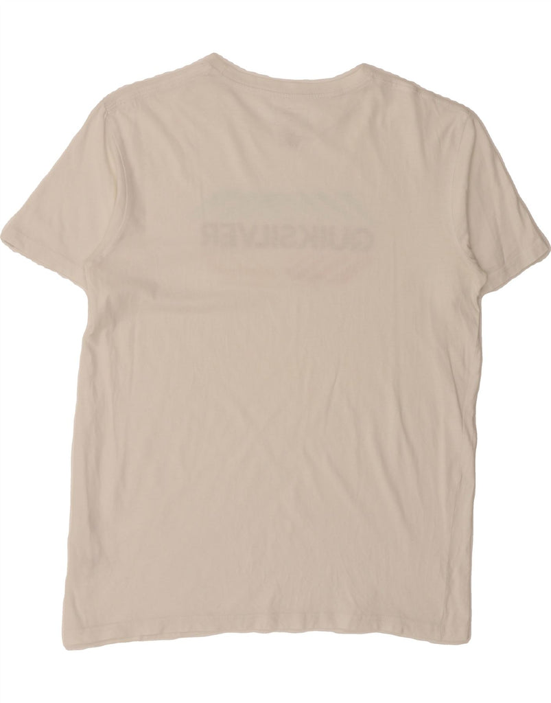 QUIKSILVER Mens Graphic T-Shirt Top Small White Cotton Vintage Quiksilver and Second-Hand Quiksilver from Messina Hembry 
