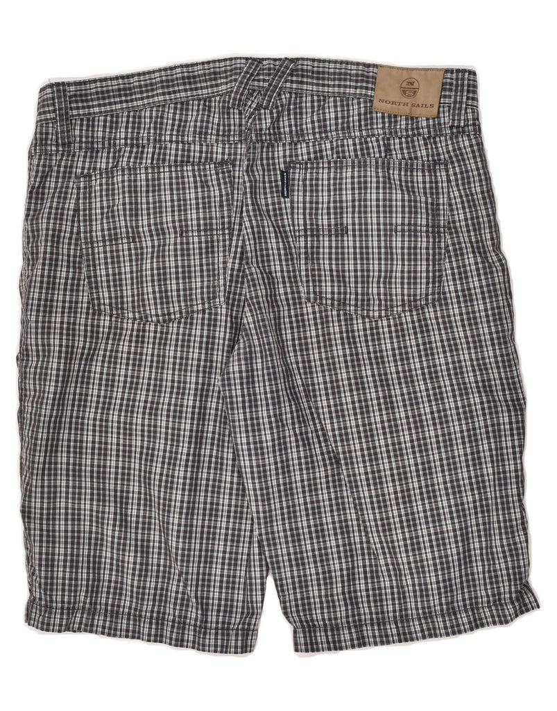 NORTH SAILS Mens Casual Shorts IT 54 2XL W36 Grey Check Cotton | Vintage North Sails | Thrift | Second-Hand North Sails | Used Clothing | Messina Hembry 