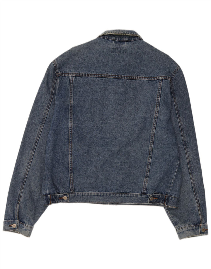 Sinful Mens Denim Jacket UK 44 2XL Blue Cotton