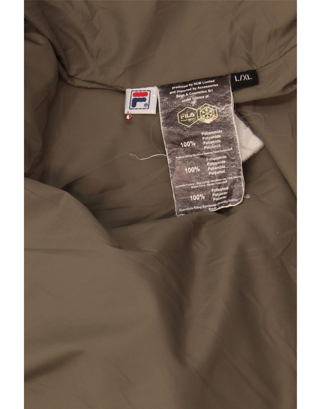 FILA Mens Padded Jacket UK 40 Large Green Polyamide