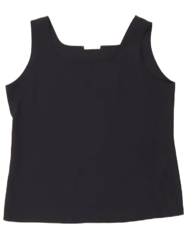 Sommermann Womens Vest Top UK 14 Large Navy Blue Polyester
