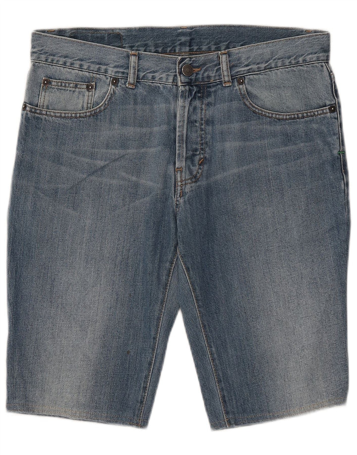 Benetton Mens Denim Shorts W33 Medium Blue