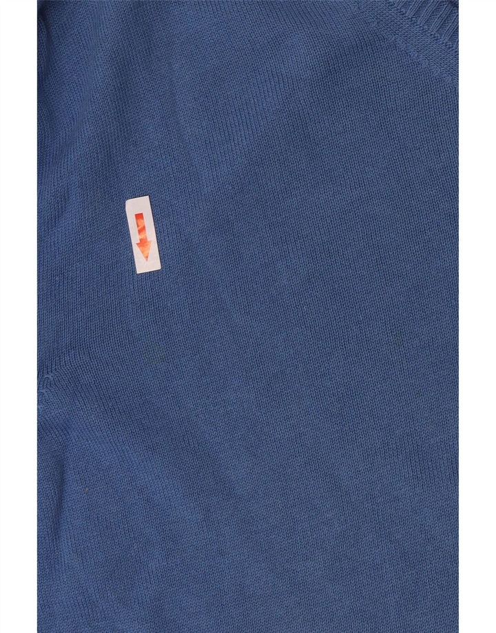 PEPE Jeans Mens V-Neck Jumper Sweater Medium Blue Cotton
