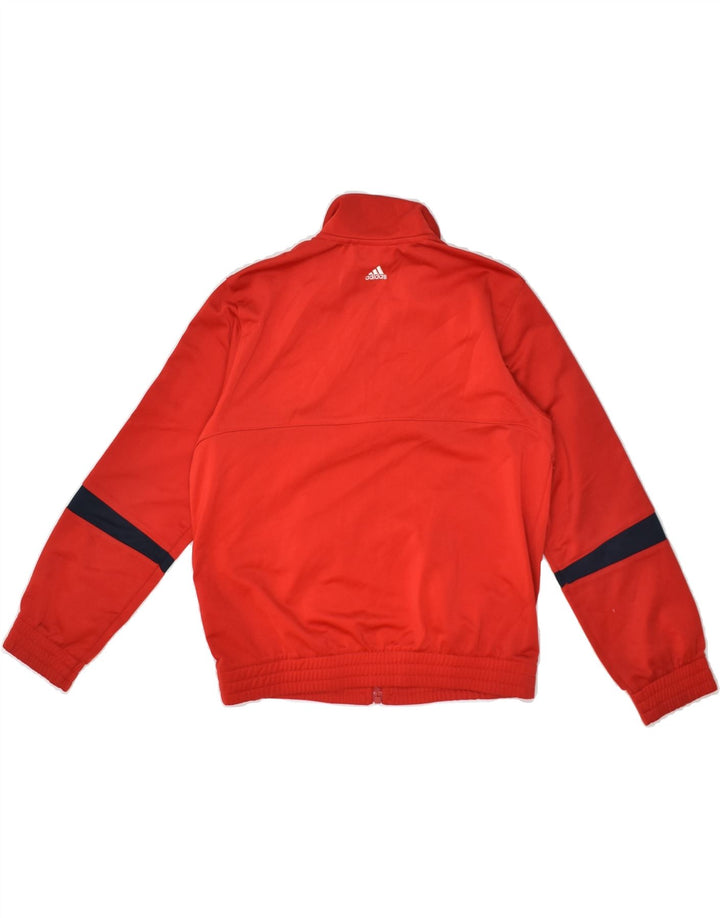 ADIDAS Boys Tracksuit Top Jacket 9-10 Years Red Striped Polyester | Vintage Adidas | Thrift | Second-Hand Adidas | Used Clothing | Messina Hembry 