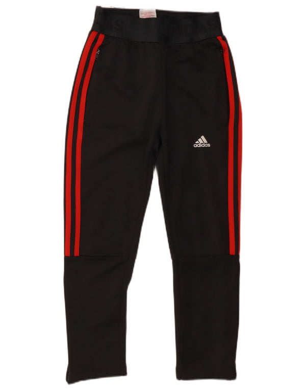 Adidas Boys Climalite Tracksuit Trousers 7-8 Years Black Polyester