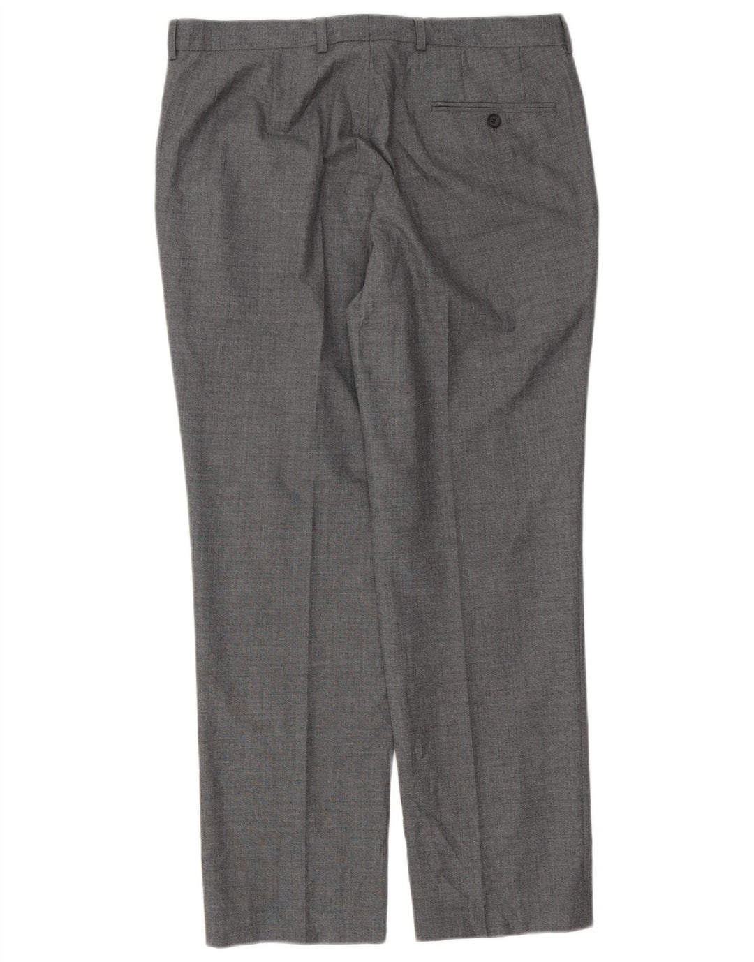 Marks & Spencer Mens Straight Suit Trousers W34 L29 Grey Polyester