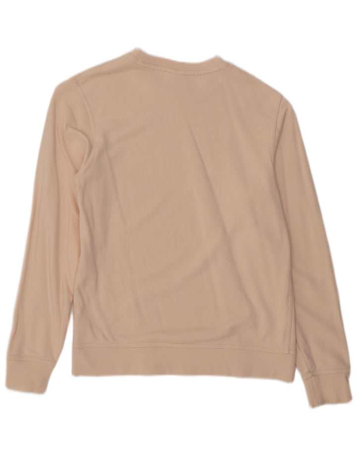 Nike Womens Sweatshirt Jumper UK 14 Medium Beige Cotton