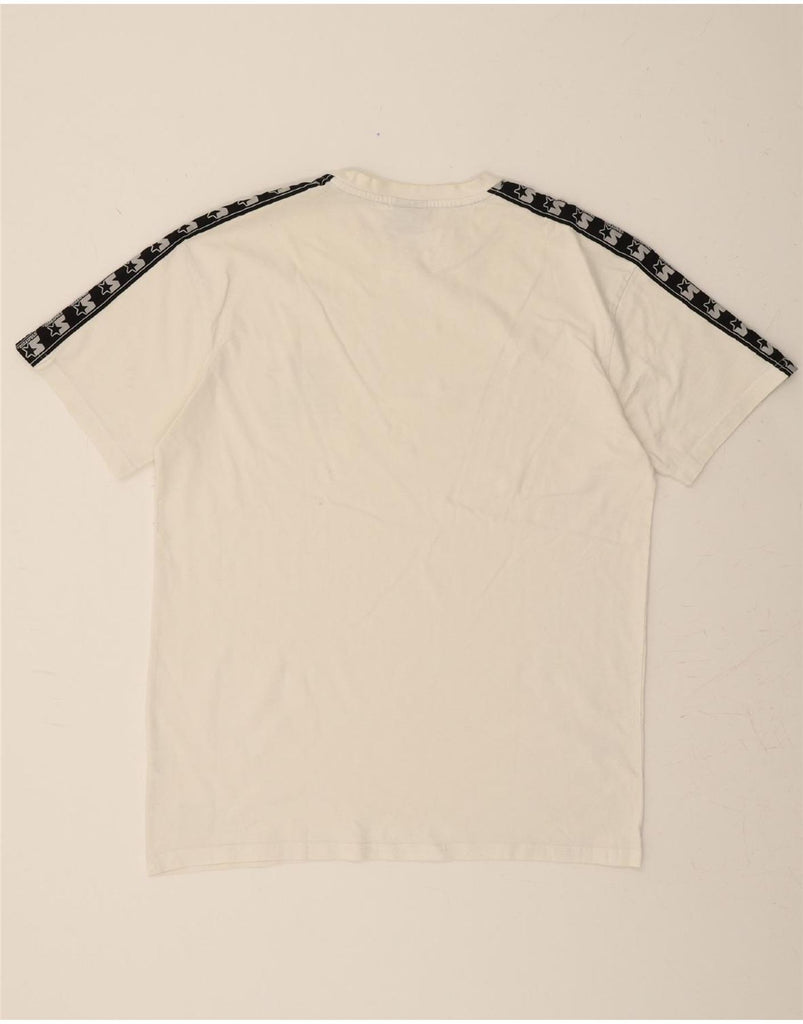 STARTER Mens Graphic T-Shirt Top Medium White Cotton Vintage Starter and Second-Hand Starter from Messina Hembry 