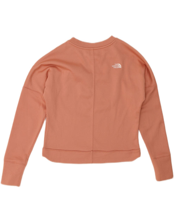 The North Face Womens Crop Sweatshirt Jumper UK 6 XS Orange Polyester