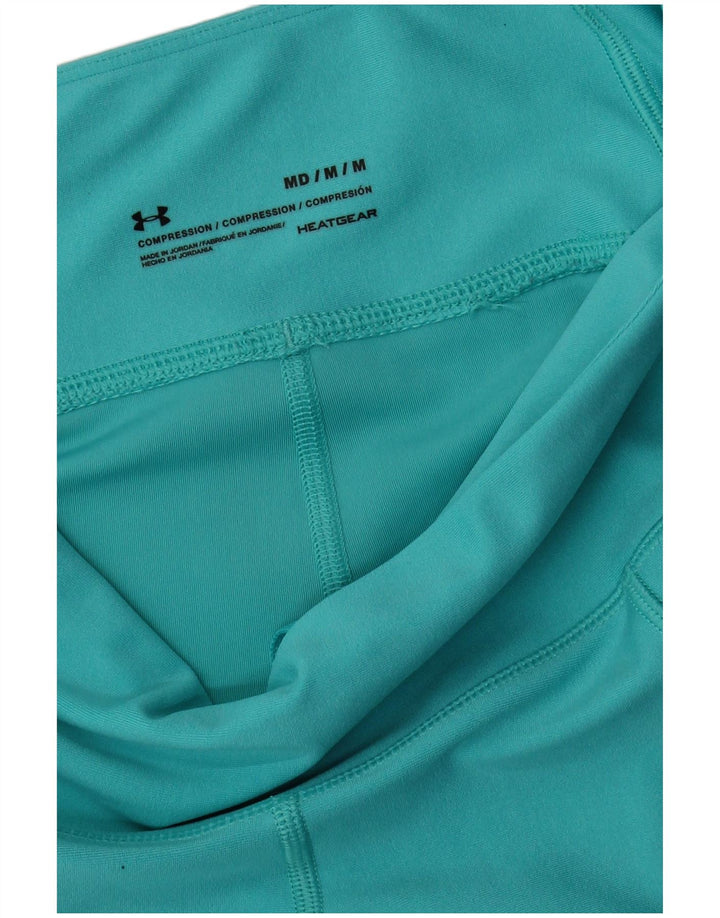Under Armour Womens Heat Gear Leggings UK 12 Medium  Turquoise