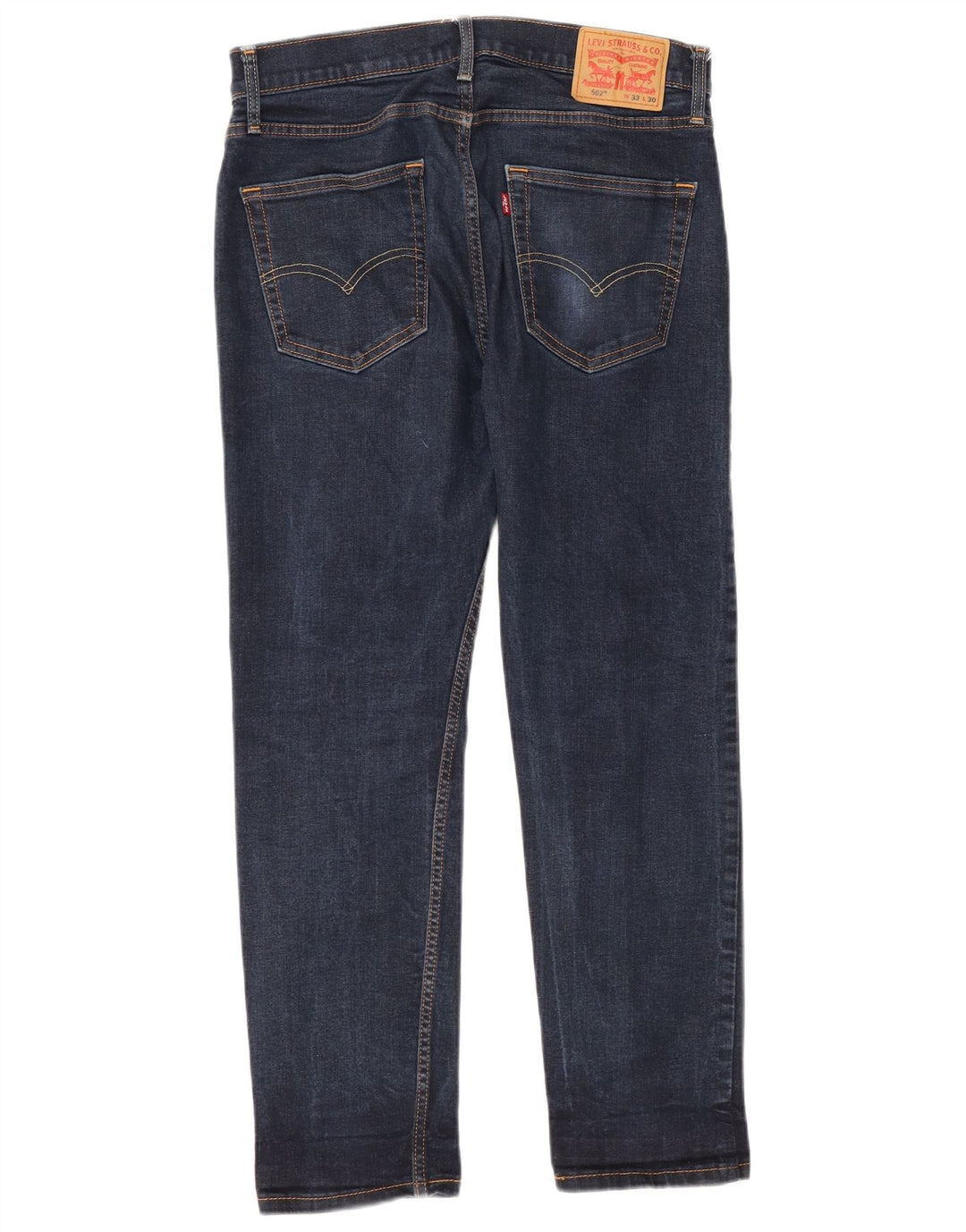 Levi's Mens 502 Tapered Jeans W33 L30 Navy Blue Cotton