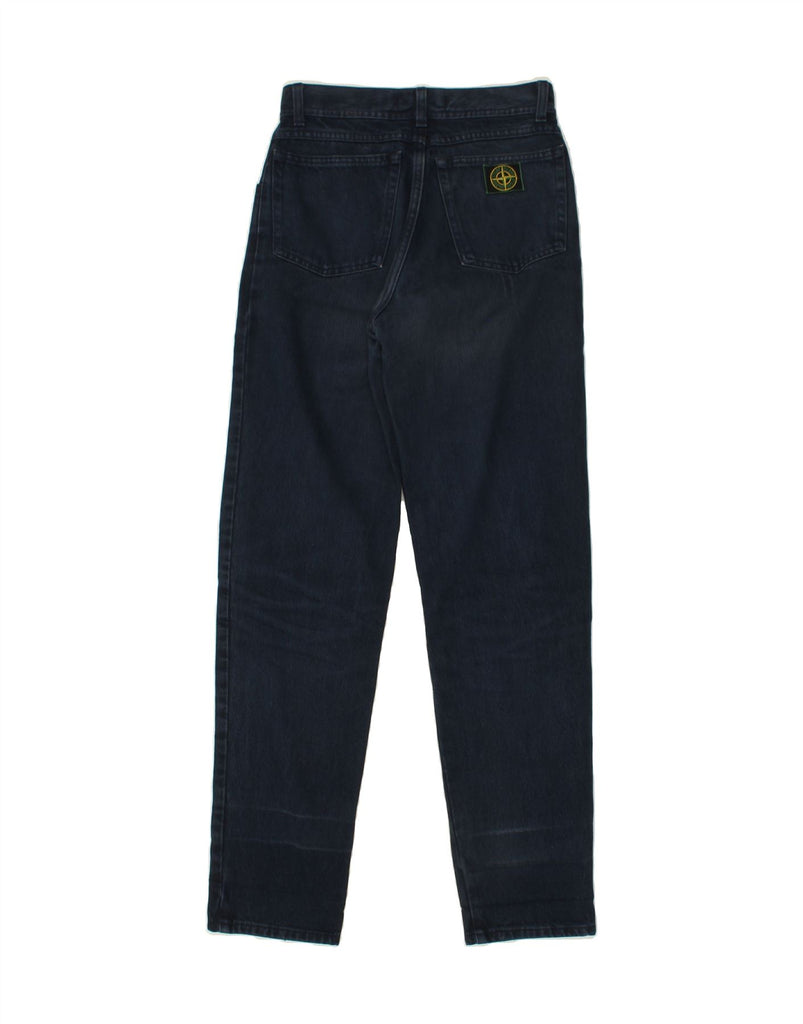 STONE ISLAND Womens High Waist Tapered Jeans IT 42 Medium W28L32 Navy Blue Vintage Stone Island and Second-Hand Stone Island from Messina Hembry 