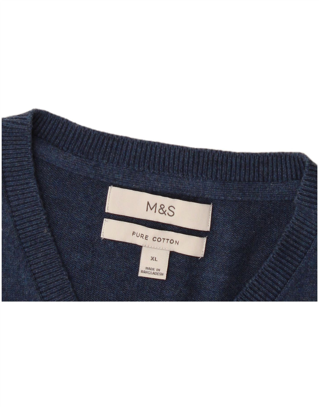 Marks & Spencer Mens Vest Tank Top XL Navy Blue Cotton