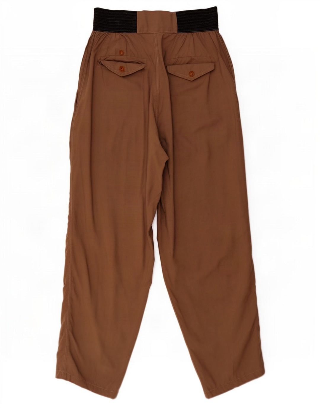 Colombus Womens Pegged Harem Trousers Large W32 L31 Brown Colourblock