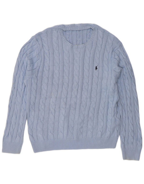 Polo Ralph Lauren Mens Crew Neck Jumper Sweater 2XL Blue Cotton