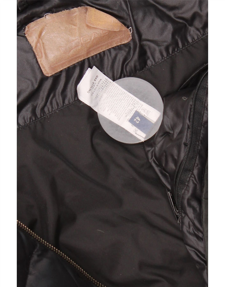 Gas Womens Padded Jacket IT 42 Medium Black Polyamide