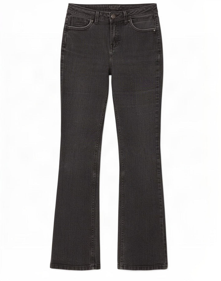 Marks & Spencer Womens Bootcut Jeans UK 12 Medium W30 L34 Grey Cotton