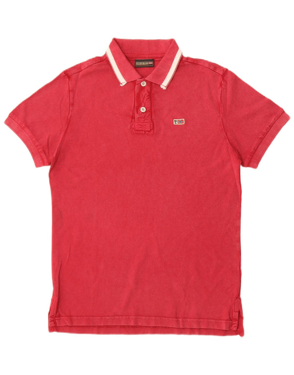 Napapijri Mens Geographic Polo Shirt Small Maroon