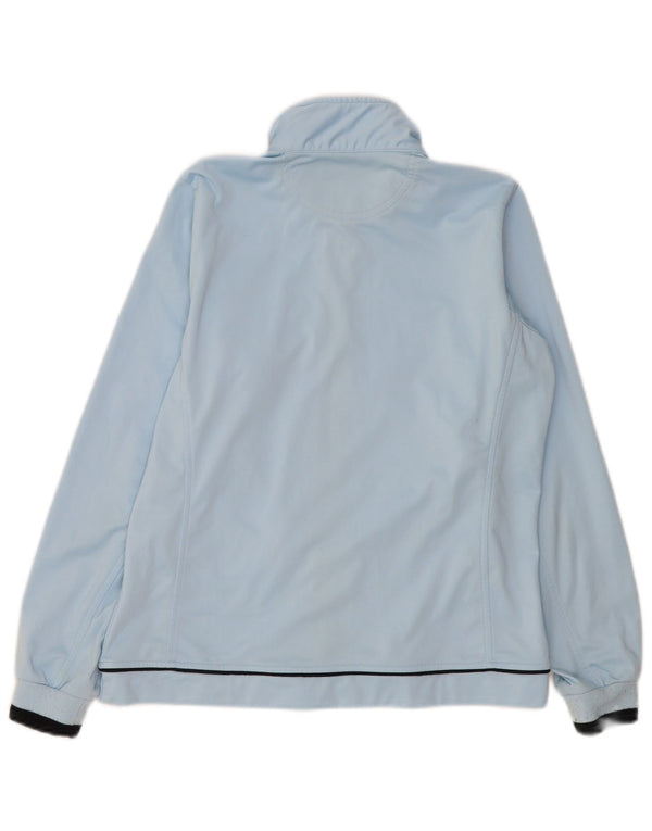 Champion Womens Easy Fit Tracksuit Top Jacket UK 14 Medium Blue Polyester