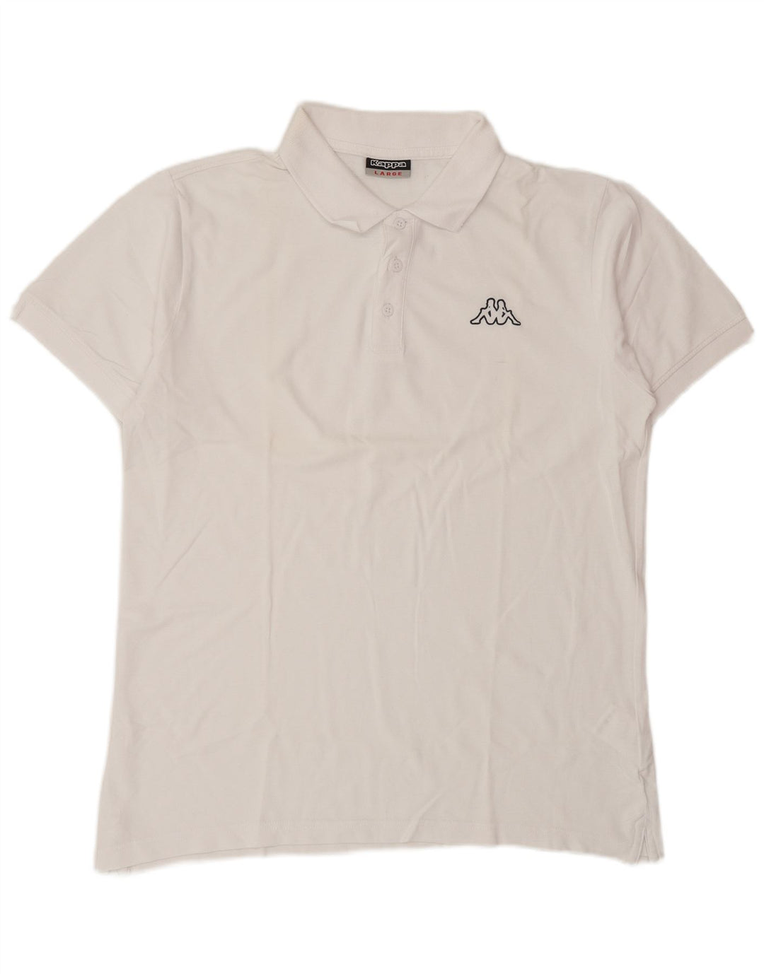 Kappa Mens Polo Shirt Large White Cotton
