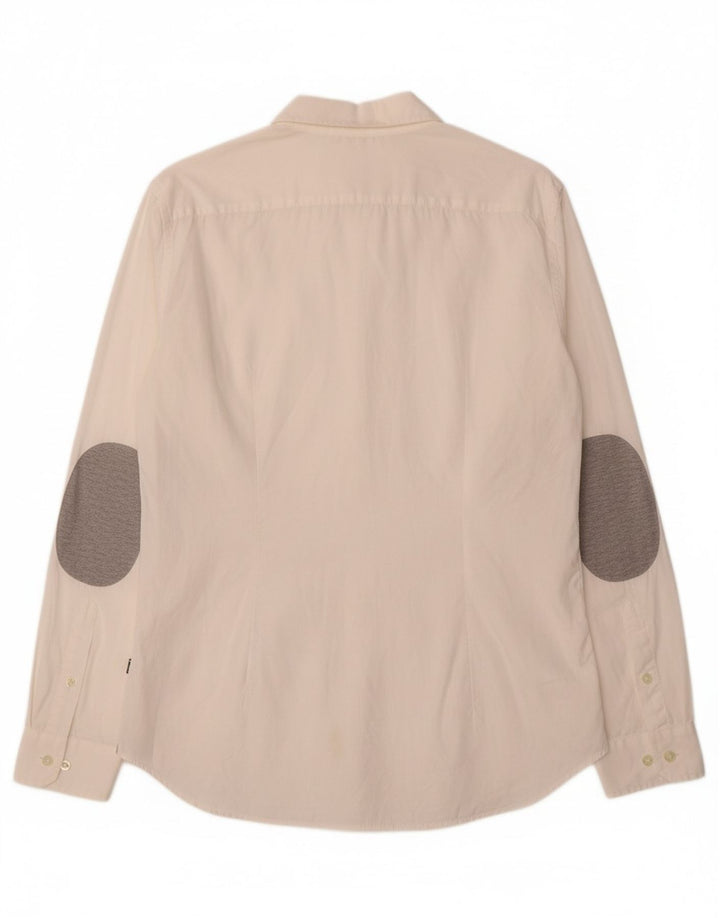 CERRUTI 1881 Mens Shirt XL White Colourblock Cotton