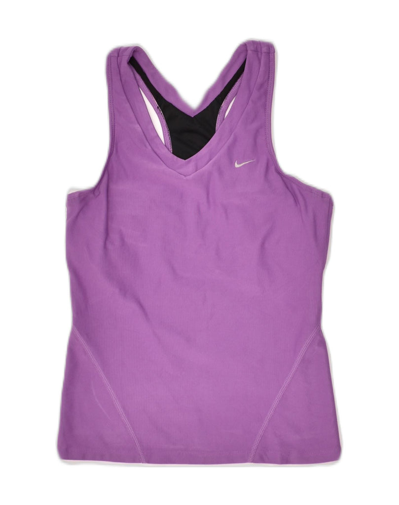 NIKE Womens Vest Top UK 8 Small Purple Polyester | Vintage Nike | Thrift | Second-Hand Nike | Used Clothing | Messina Hembry 