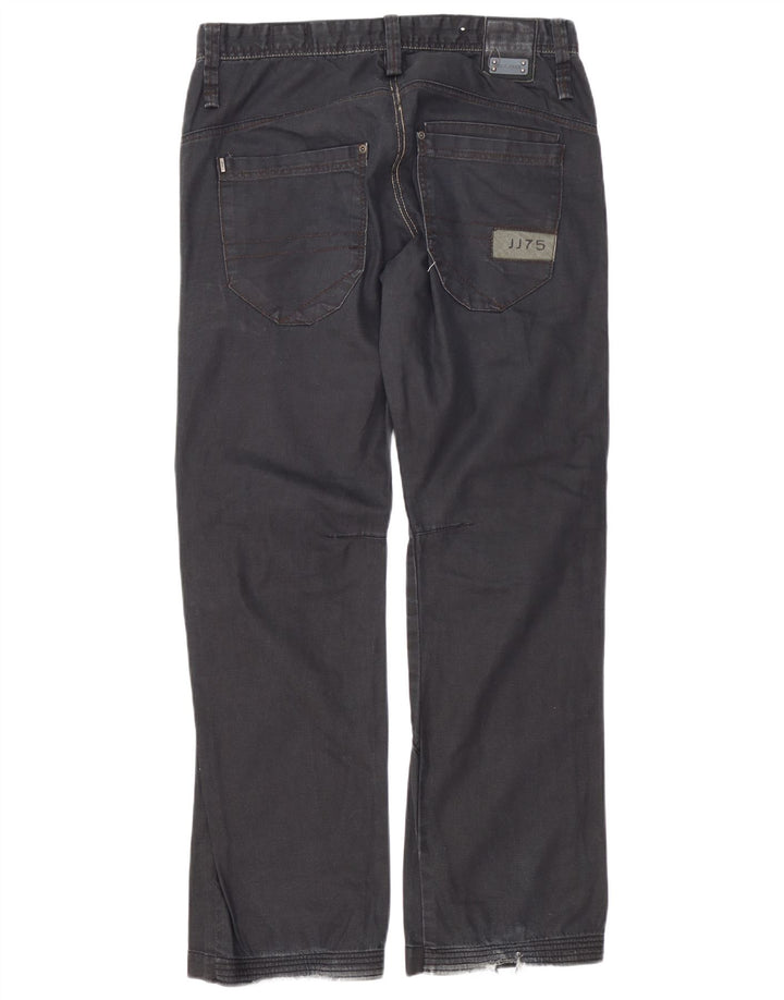 Jack & Jones Mens Straight Jeans W34 L34 Black Cotton