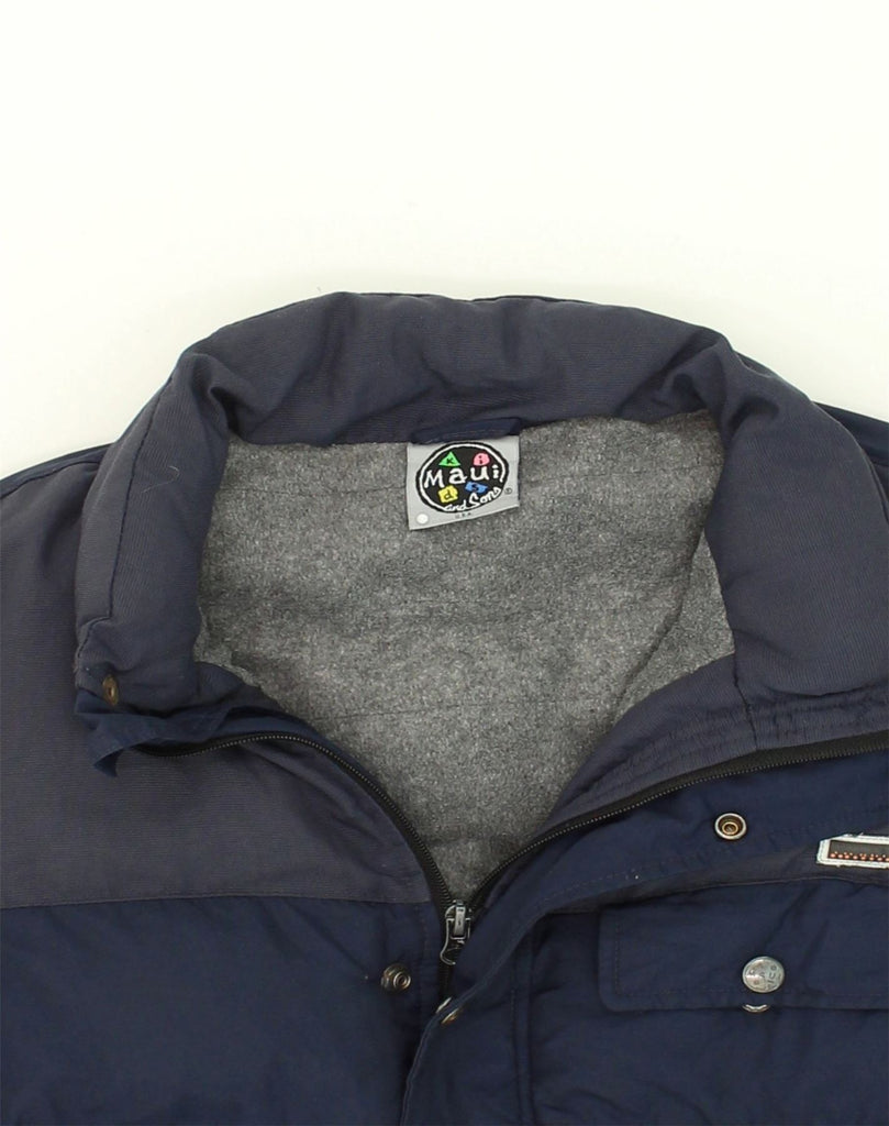 MAUI AND SONS Boys Padded Jacket 11-12 Years XL Navy Blue Colourblock | Vintage Maui and Sons | Thrift | Second-Hand Maui and Sons | Used Clothing | Messina Hembry 