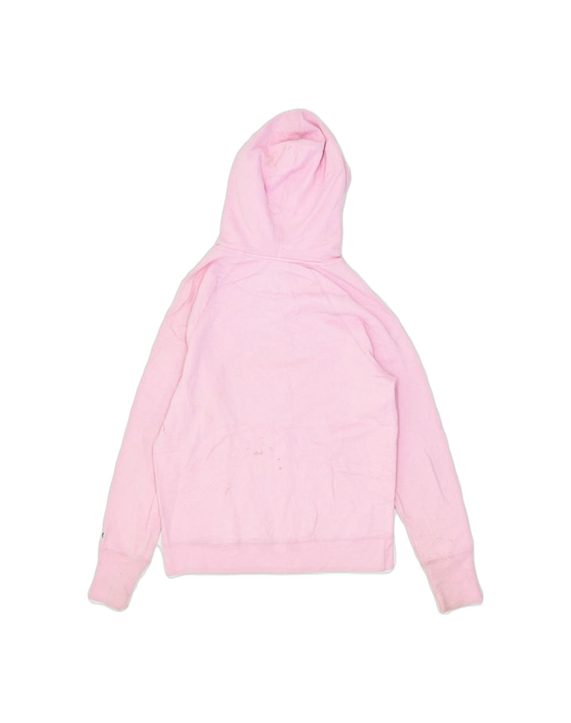 CHAMPION Womens Zip Hoodie Sweater UK 10 Small Pink Cotton | Vintage | Thrift | Second-Hand | Used Clothing | Messina Hembry 