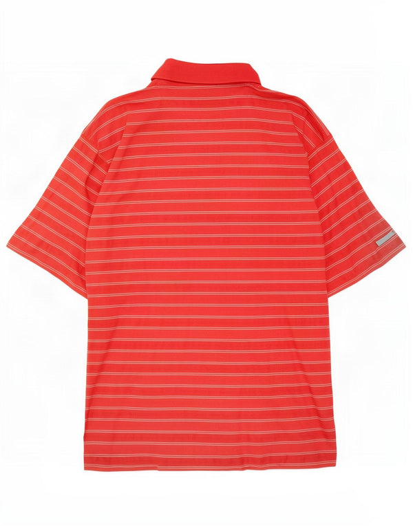 Nike Mens Polo Shirt UK 42/44 Large Red Striped