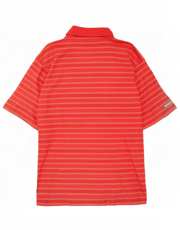 Nike Mens Polo Shirt UK 42/44 Large Red Striped