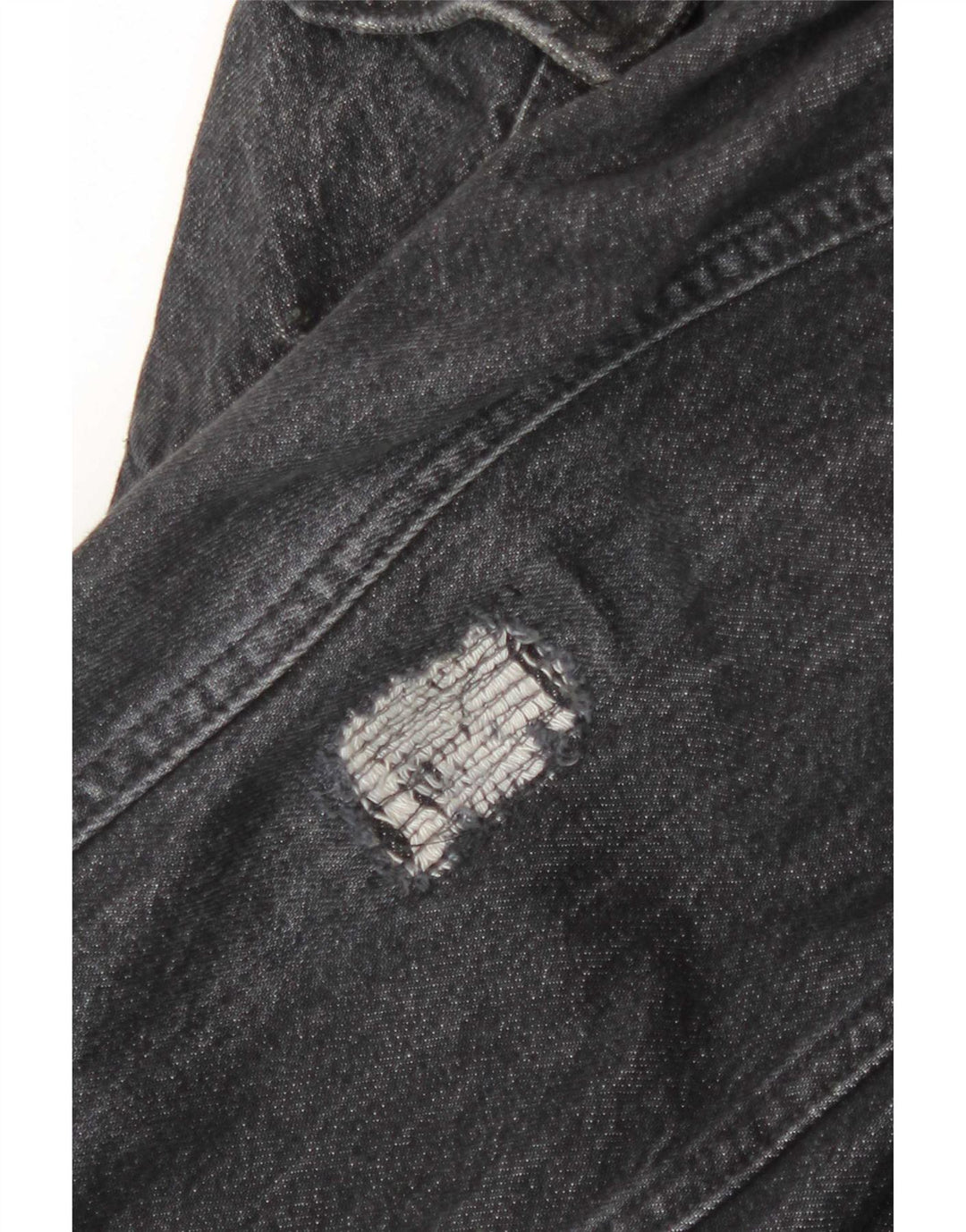 Scotch & Soda Mens Graphic Denim Jacket UK 44 2XL Grey Cotton