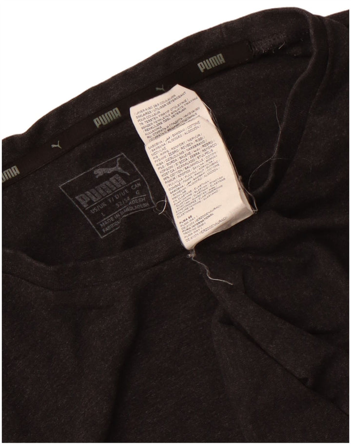 Puma Mens Graphic T-Shirt Top Large Grey Cotton