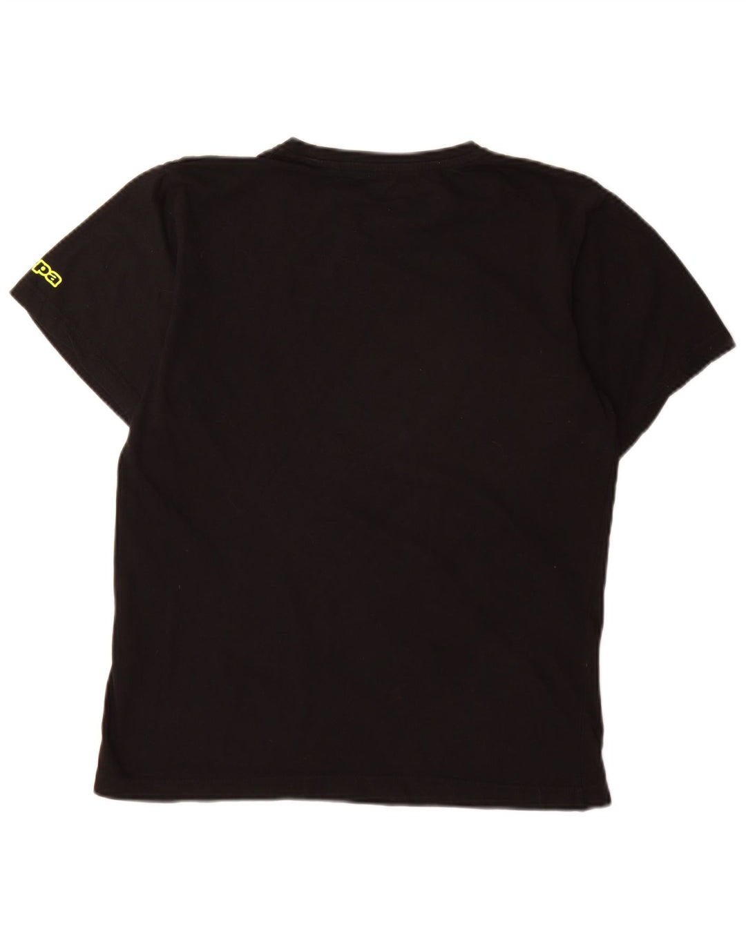 Kappa Mens Graphic T-Shirt Top Medium Black Cotton