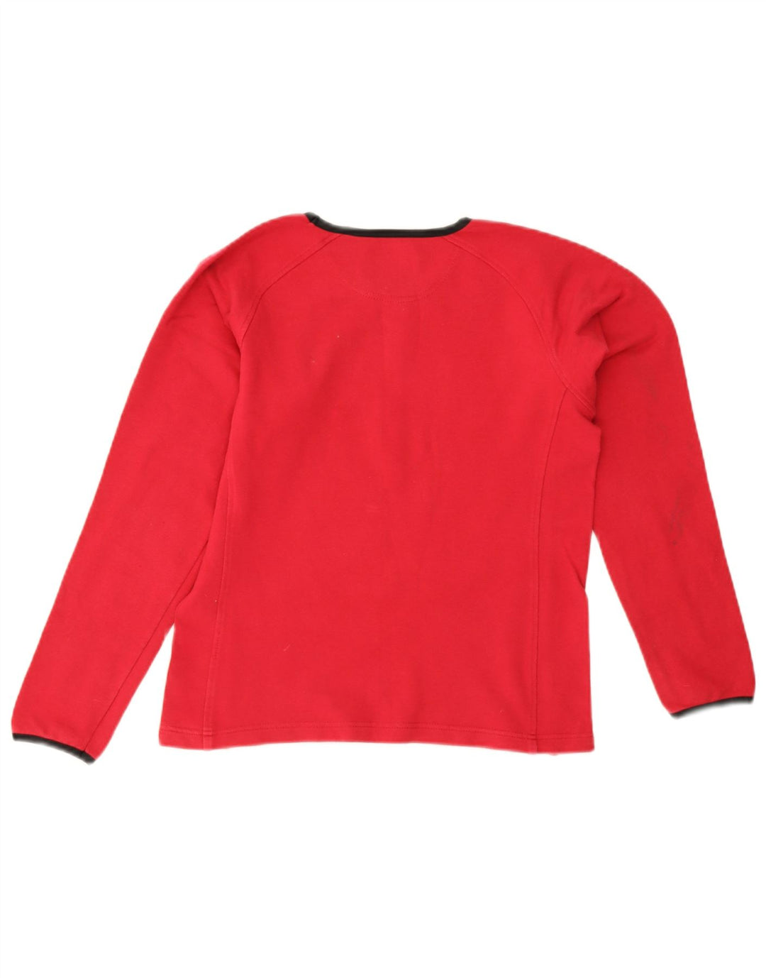 Champion Womens Graphic Top Long Sleeve UK 12 Medium Red Cotton