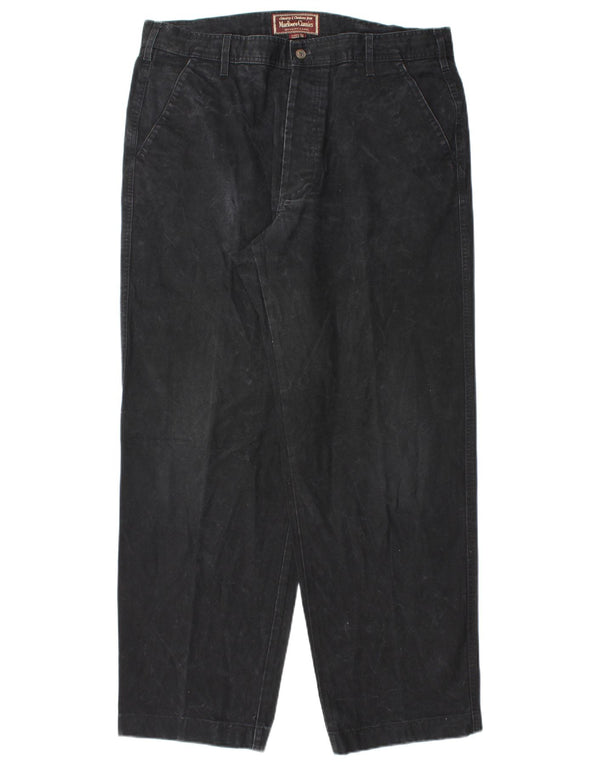 Marlboro Classics Mens Tapered Chino Trousers EU 54 2XL W36 L31 Black