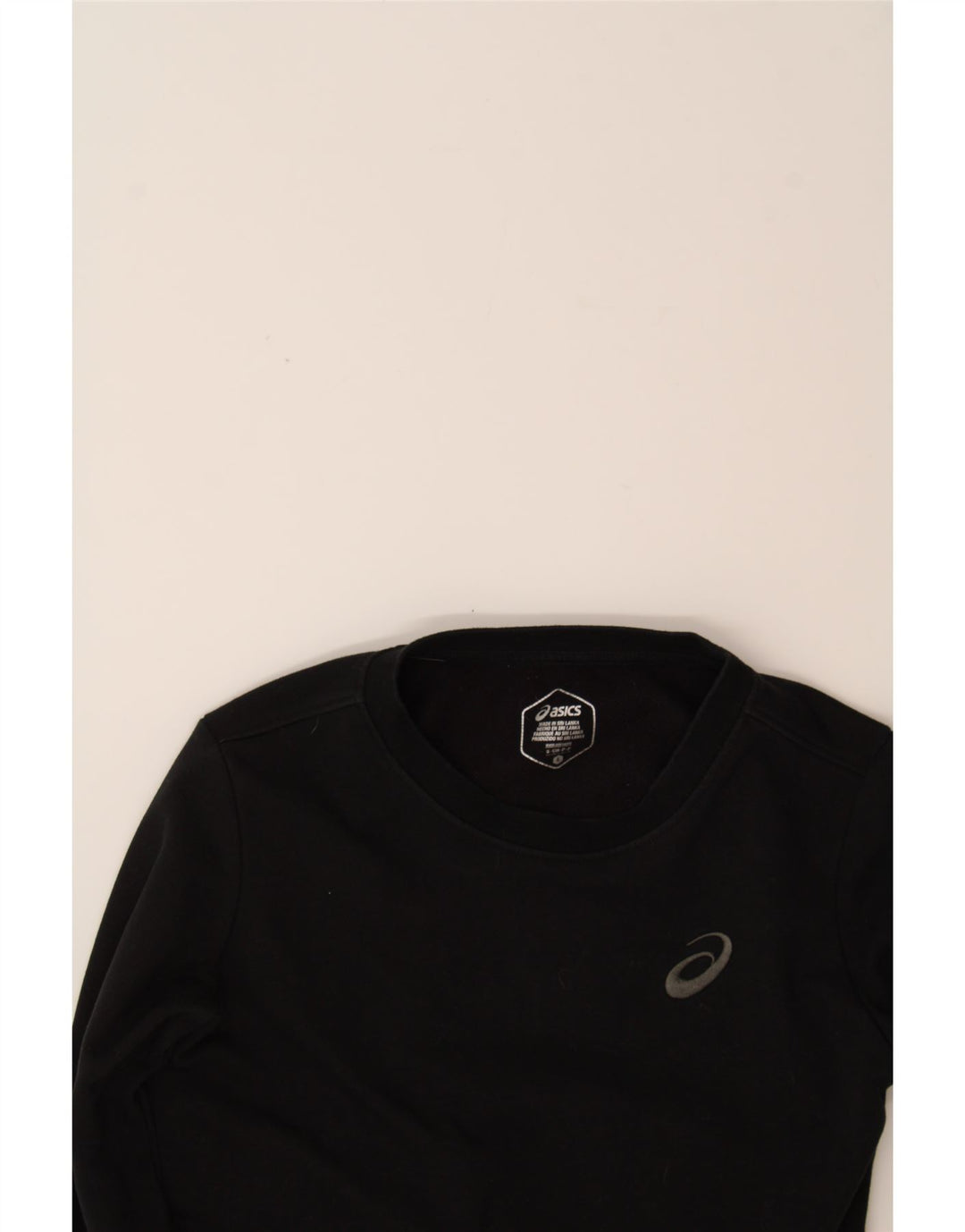 ASICS Womens Sweatshirt Jumper UK 10 Small Black Cotton Vintage Asics and Second-Hand Asics from Messina Hembry 