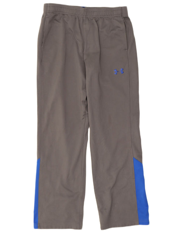 Under Armour Boys Tracksuit Trousers 11-12 Years Large Grey Colourblock