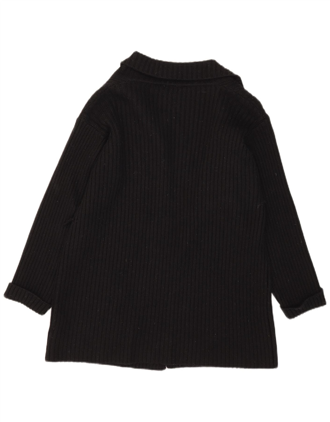Marks & Spencer Womens Oversized Open Cardigan Sweater UK 10 Small Black