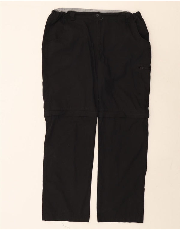 MOUNTAIN WAREHOUSE Womens Cargo Trousers UK 16 Large W36 L30 Black