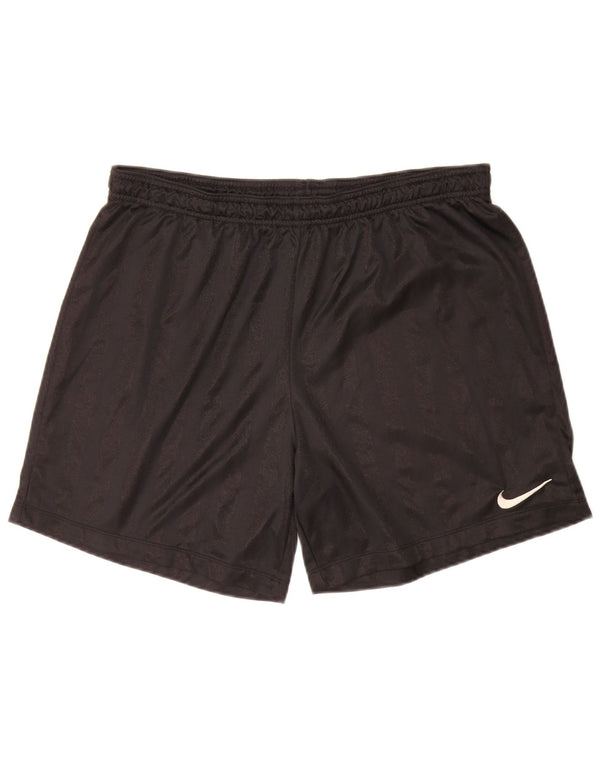 Nike Mens Sport Shorts Large Black Striped Polyester