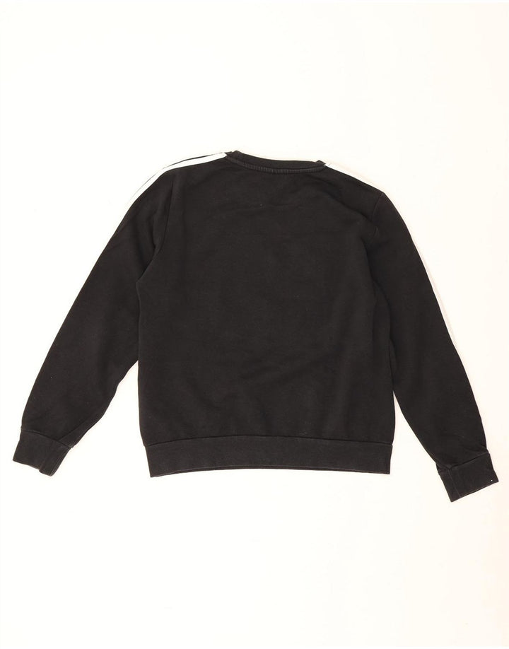 Adidas Womens Sweatshirt Jumper UK 12/14 Medium Black Cotton