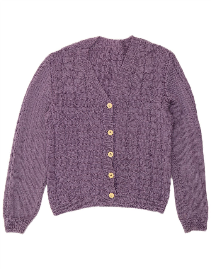 Vintage Womens Cardigan Sweater UK 14 Medium Purple