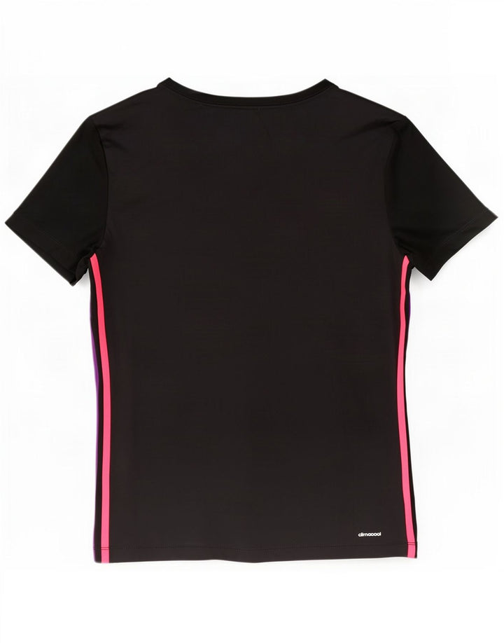 Adidas Womens Climacool T-Shirt Top UK 12/14 Medium Black Polyester