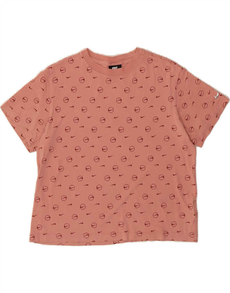 NIKE Womens Loose Fit Graphic T-Shirt Top UK 10 Small Pink Cotton Vintage Nike and Second-Hand Nike from Messina Hembry 