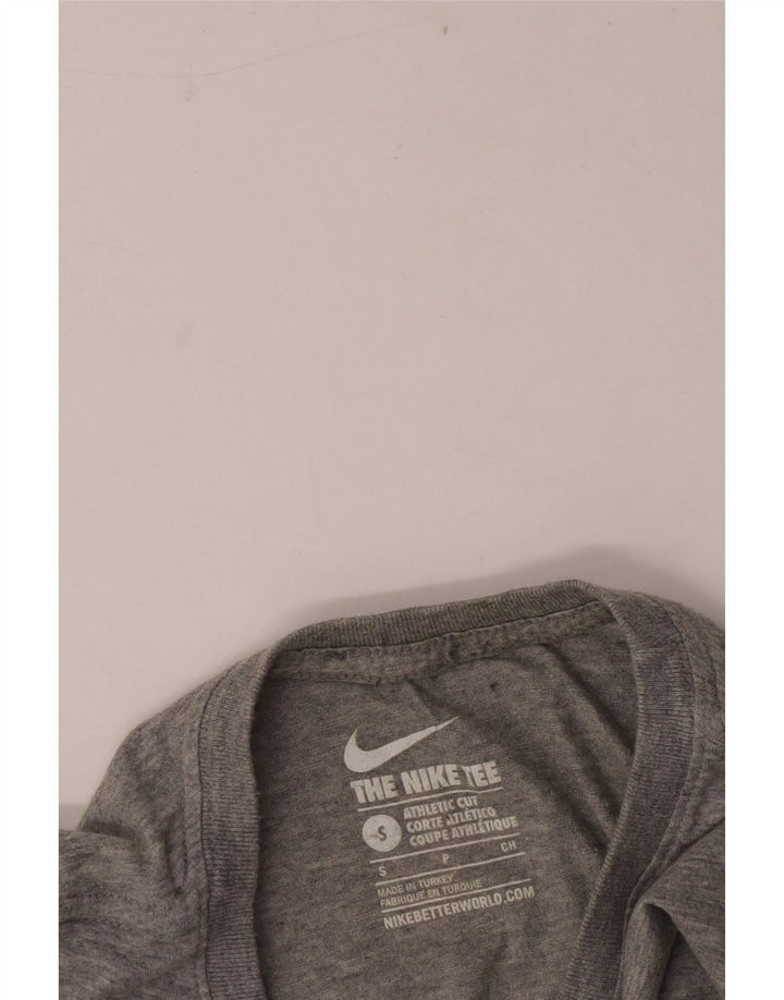 Nike Mens Athletic Cut T-Shirt Top Small Grey Flecked