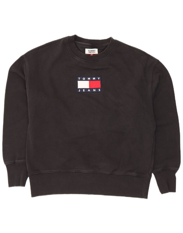 Tommy Hilfiger Mens Graphic Sweatshirt Jumper Small Black Cotton