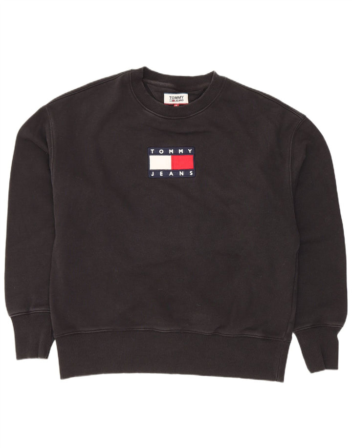 Tommy Hilfiger Mens Graphic Sweatshirt Jumper Small Black Cotton