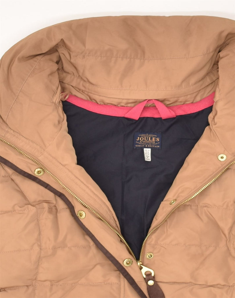 JOULES Womens Padded Jacket UK 12 Medium Brown Polyester | Vintage Joules | Thrift | Second-Hand Joules | Used Clothing | Messina Hembry 