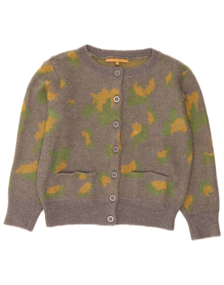 Silvian Heach Womens Abstract Pattern Cardigan Sweater UK 6 XS Grey